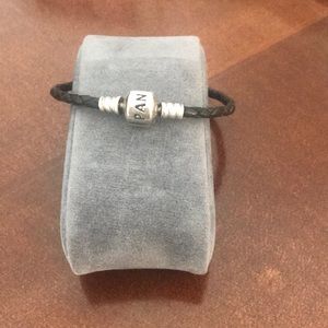 Pandora leather charm bracelet